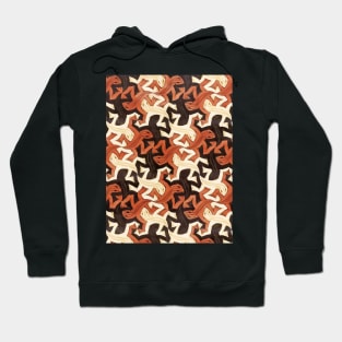 Art Deco Geckos Bali Tessellation Camouflage Hoodie